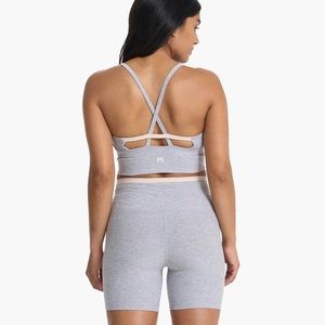 Vuori Long Line Elevation Bra Light Heather Grey Like New size XL